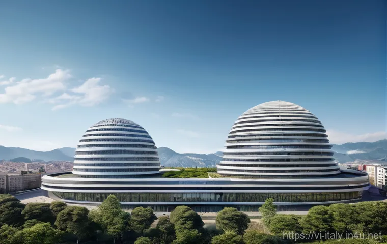 이탈리아와 한국의 노동 환경 비교 - The scene is a split or blended composition: on one side, they are intently learning a foreign langu...