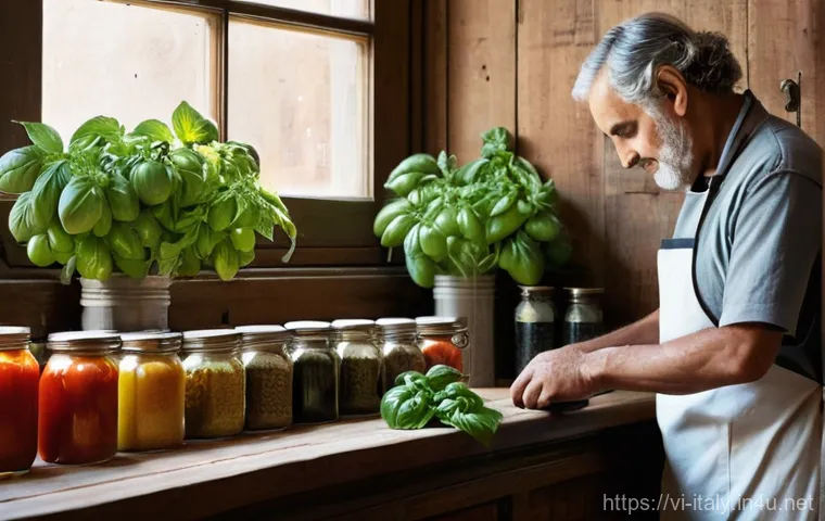 이탈리아 요리 만들기 레시피 - **Prompt:** A warm, inviting, and rustic Italian kitchen bathed in soft, natural light filtering thr...