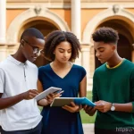 Home 14 이탈리아와 한국 교육제도 차이 - **Prompt:** A group of diverse university students, dressed in fashionable yet comfortable casual we...